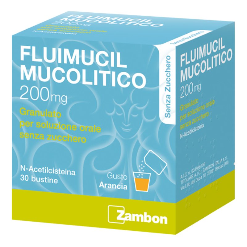 Fluimucil Mucolitico 30 Bustine 200mg Senza Zucchero