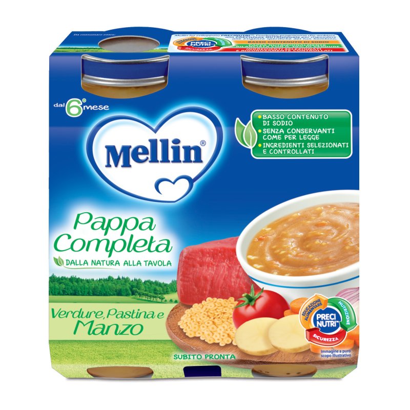 MELLIN Pappa Compl.Manzo2x250g