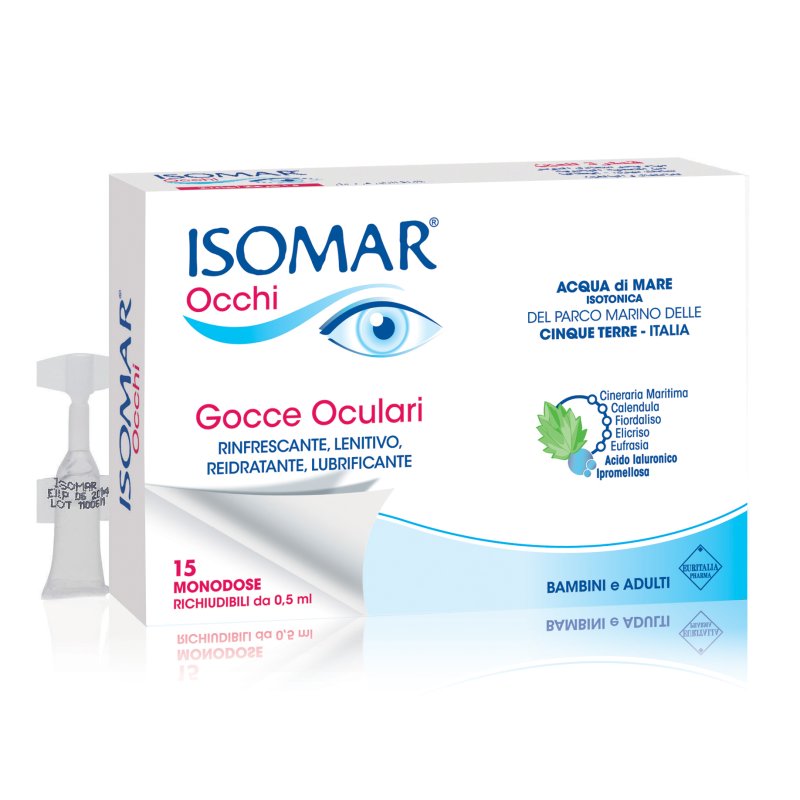 Isomar Occhi Monodose Gocce Oculari 15Flaconcini 0,5 ml