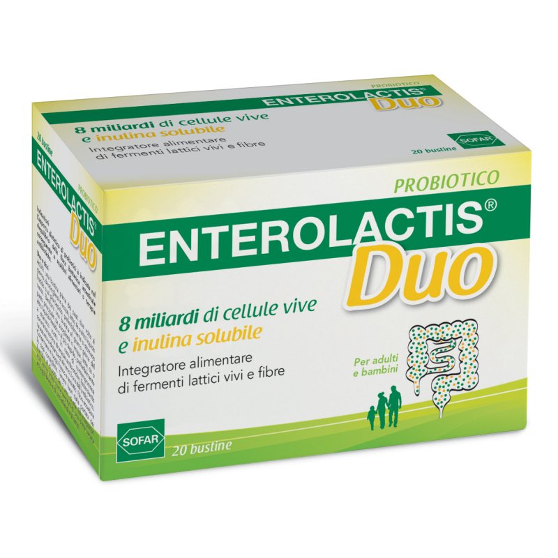 ENTEROLACTIS Duo - Integratore a base di fermenti lattici vivi - 20 bustine