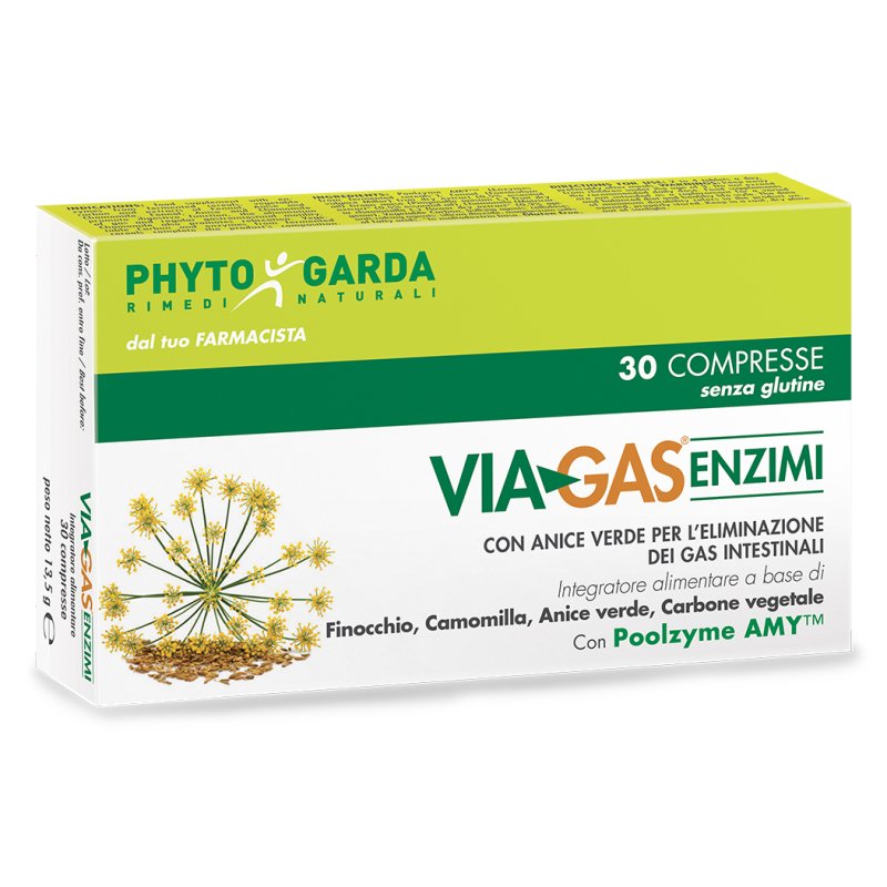 VIA-GAS Enzimi 30 Compresse 450mg