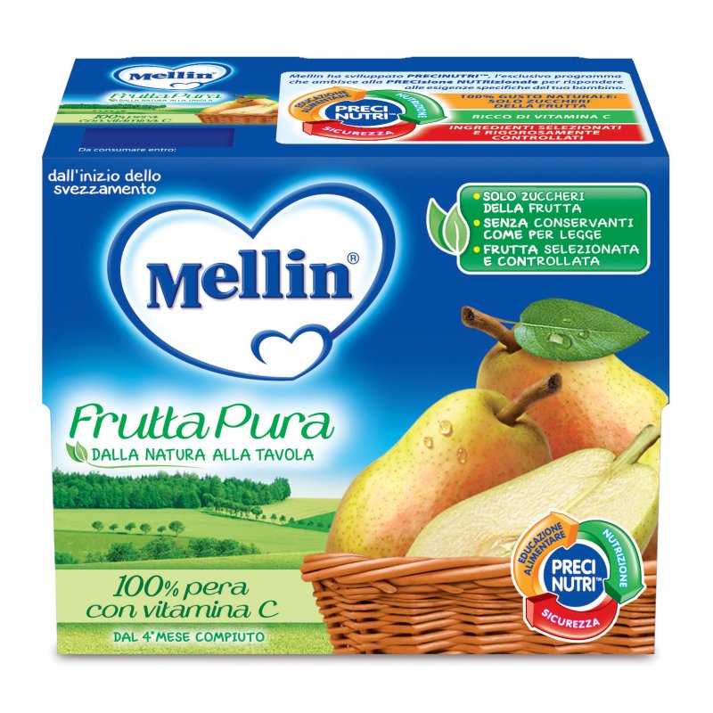 MELLIN Fr.Pura Pera 4x100g