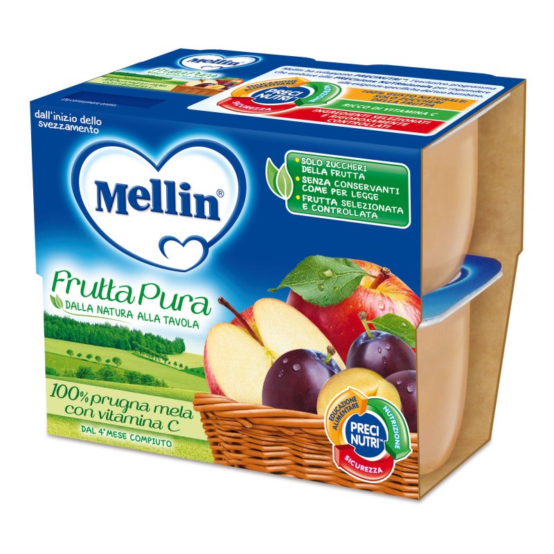 MELLIN Fr.Pura Prug/Mela4x100g