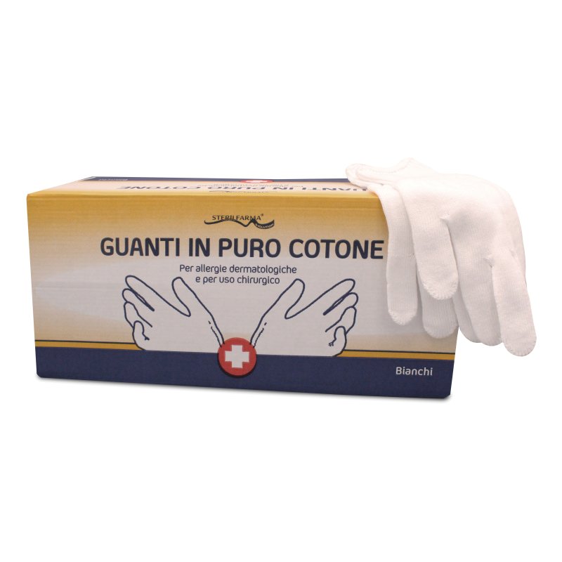 GUANTI Cot.Bianco m.7,5 STERIL