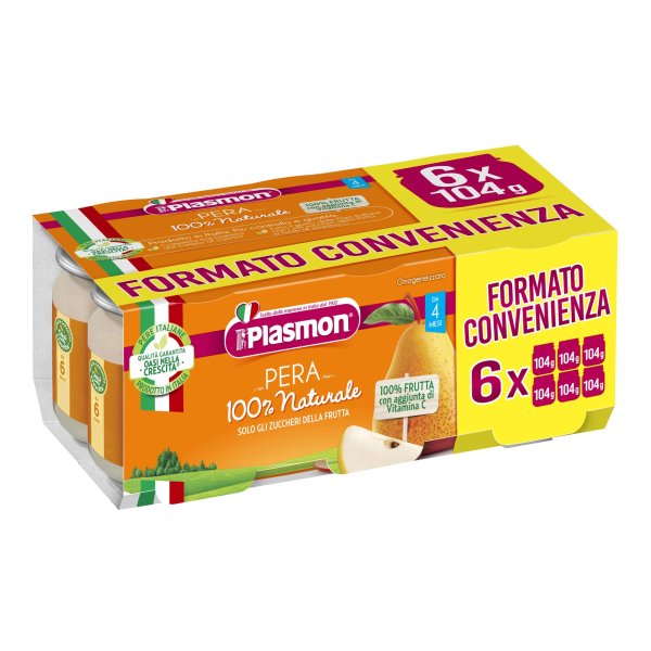 Plasmon Omog Pera 6x104g