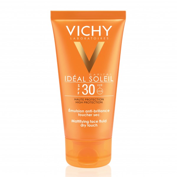Ideal Soleil Crema viso Dry Touch SPF 30...