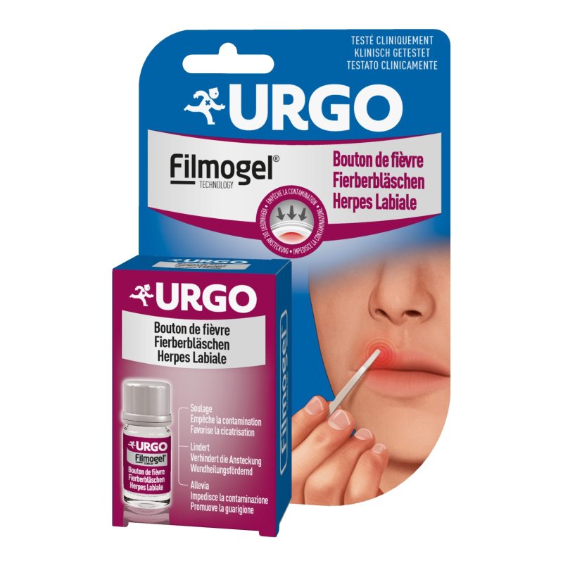 Urgo Cerotto Liquido per Herpes Labiale - Ideale per limitare la comparsa dell'herpes - 3 ml