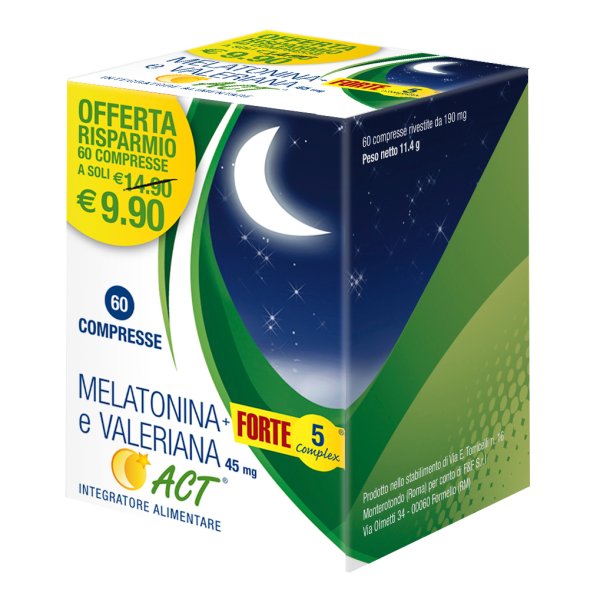 MELATONINA Act+ Forte 5 + Valeriana 60 C...