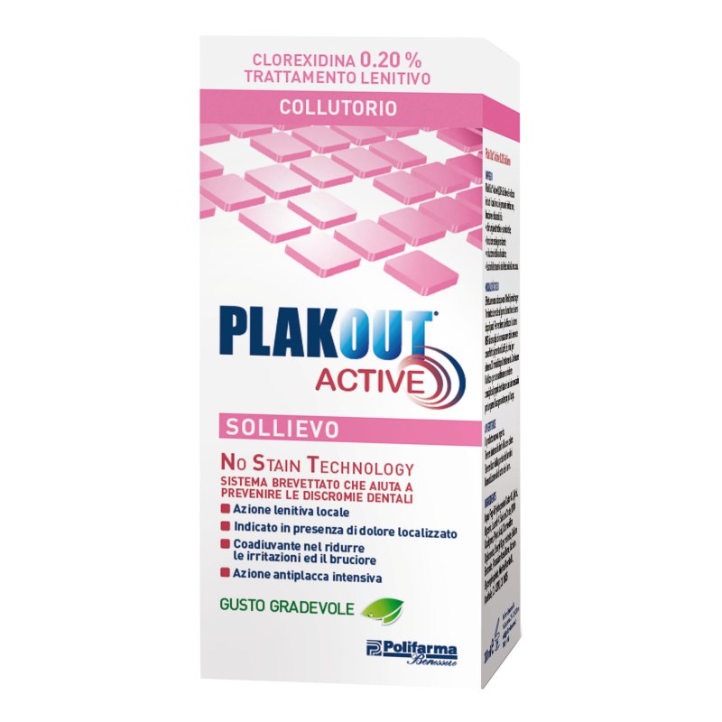 Plakout Active Sollievo Collutorio Clorexidina 0,20% 200 ml