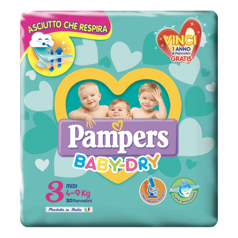 PAMPERS B/D  4-9Kg Midi20pz 3