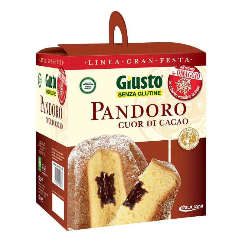 GIUSTO S/G Pandoro Cuore Cacao