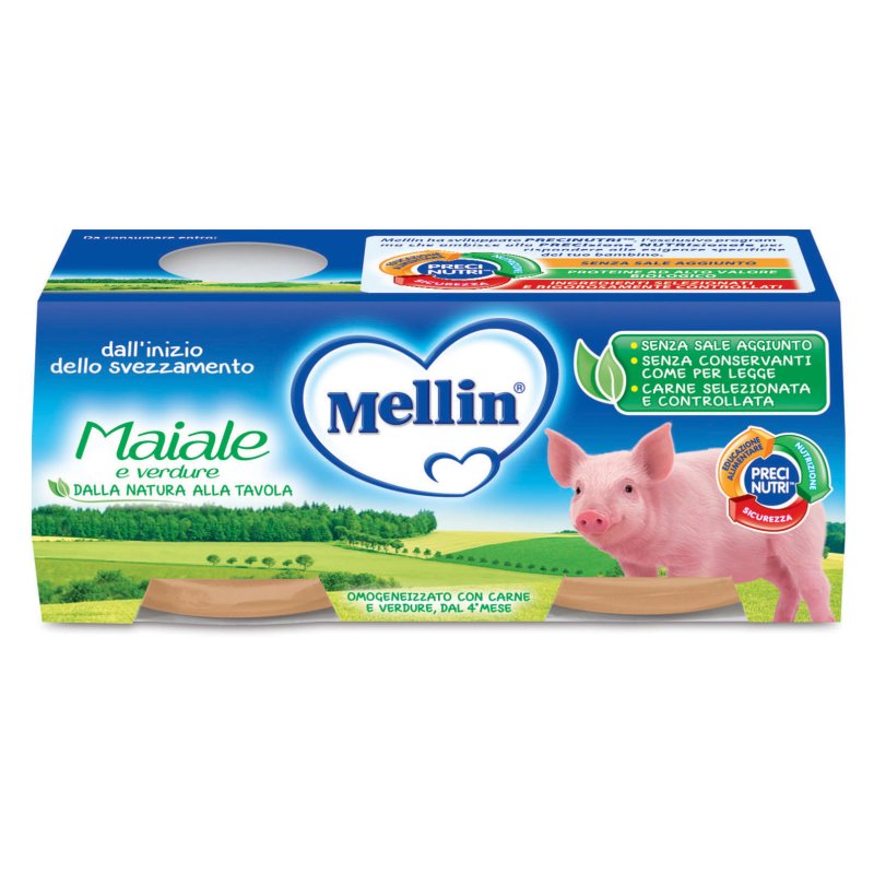 OMO MELLIN Maiale C/Verd.2x80g