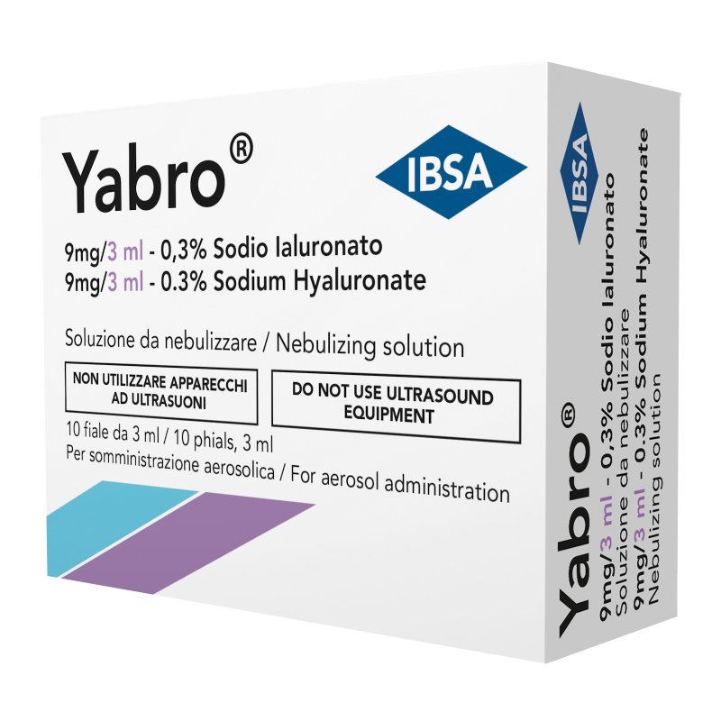 Yabro Soluzione per Aerosol 10 fiale da 3ml Acido Ialuronico 0,3%