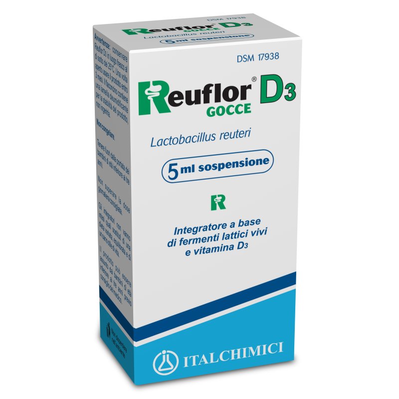 Reuflor D3 Gocce - Integratore per l'equilibrio della flora intestinale - 5 ml