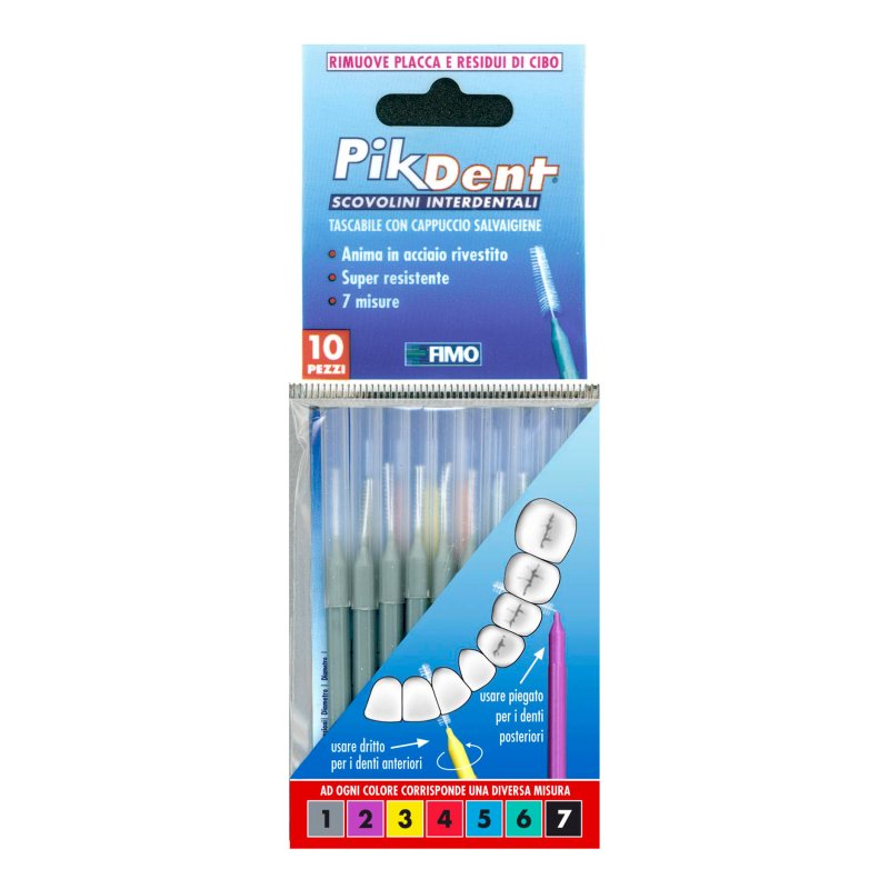 PIKDENT Scovolino numero 1 Grigio 0,4mm 10 pezzi