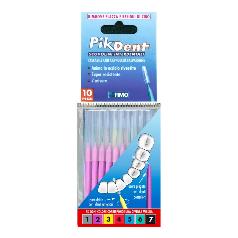 PIKDENT Scovolino numero 2 Viola 0,5mm 10 pezzi