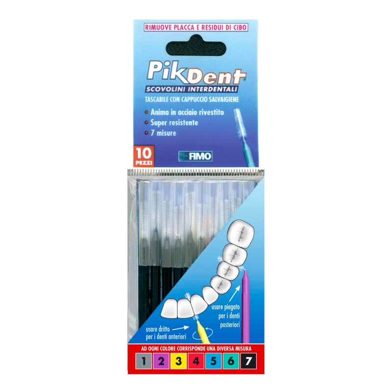 PIKDENT Scovolino numero 7 Nero 1,2mm 10 pezzi