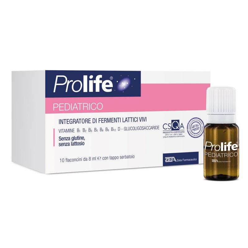 Prolife Pediatrico - Integratore a base di fermenti lattici vivi - 10 flaconcini