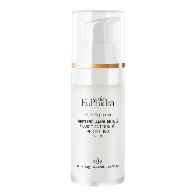 Euphidra Filler Suprema Anti Inflamm-Aging Fluido Viso Giorno SPF20 - Fluido viso anti-età con fattore di protezione solare - 30 ml