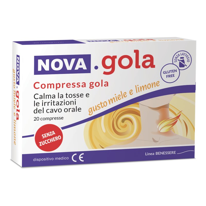 NOVA GOLA 20 Compresse Miele/Limone