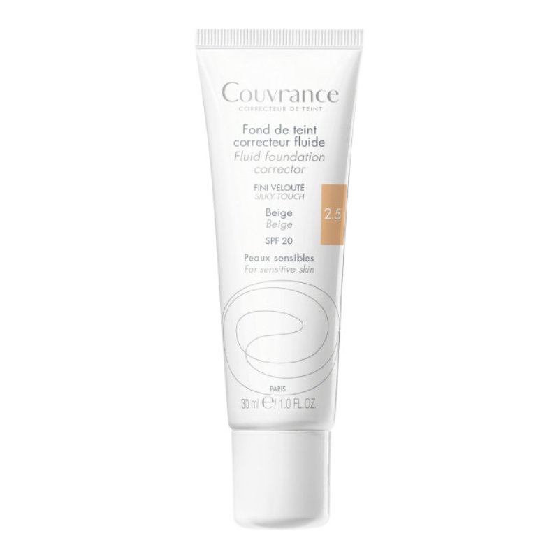 Eau Thermale Avene Couvrance Fondotinta Correttore Fluido Coprente Colore 2.5 Beige 30 ml