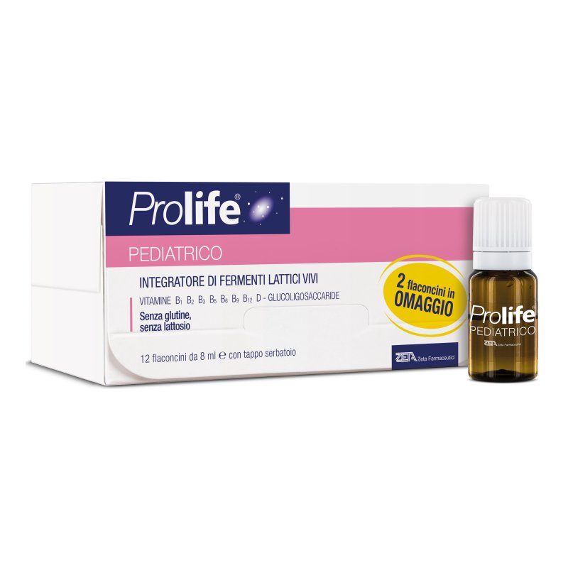 Prolife Pediatrico - Integratore a base di fermenti lattici vivi - 12 flaconcini