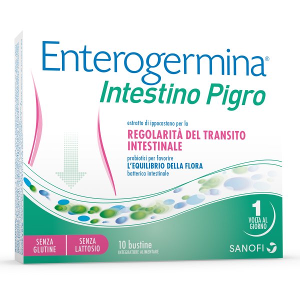 Enterogermina Intestino Pigro - Integratore per il benessere dell'intestino - 10 bustine