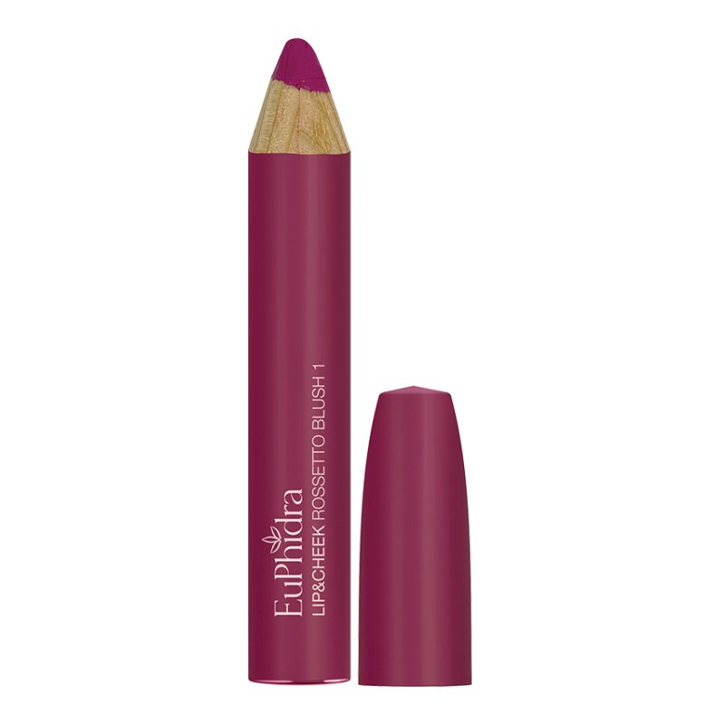 Euphidra Lip&cheek Rossetto Blush Colore 01 - Pastello sfumabile per labbra e guance 