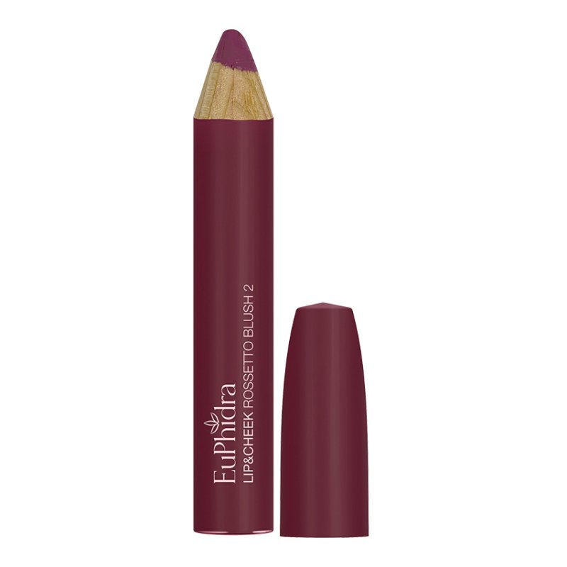 Euphidra Lip&cheek Rossetto Blush Colore 02 - Pastello sfumabile per labbra e guance