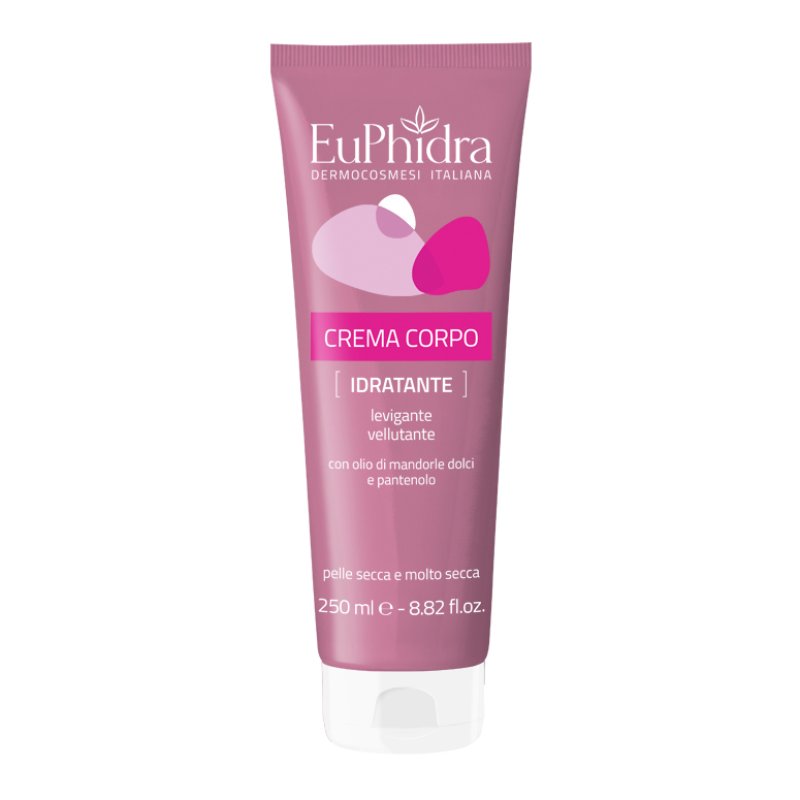 Euphidra Crema Corpo Idratante - Crema nutriente per pelle secca e molto secca - 10 ml