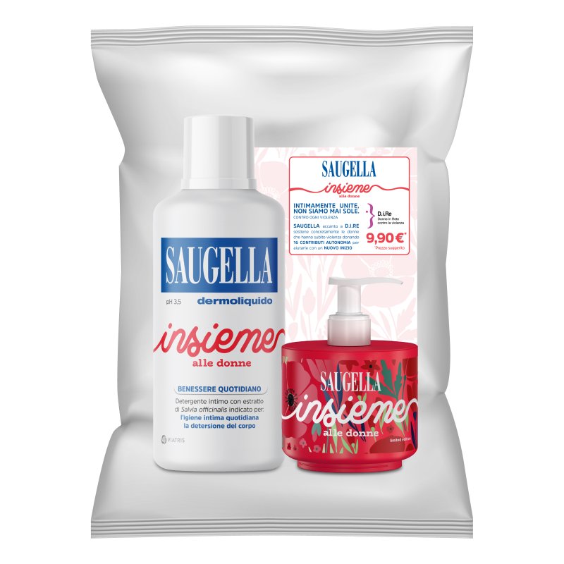 Saugella Art Edition - Cofanetto con Saugella Dermoliquido 500 ml + Dispenser 150 ml omaggio