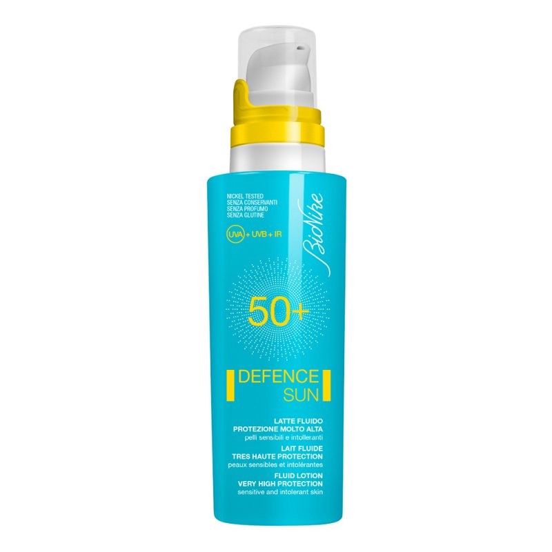 Bionike Defence Sun SPF50+ Latte Fluido - Protezione Solare Molto Alta - 125 ml