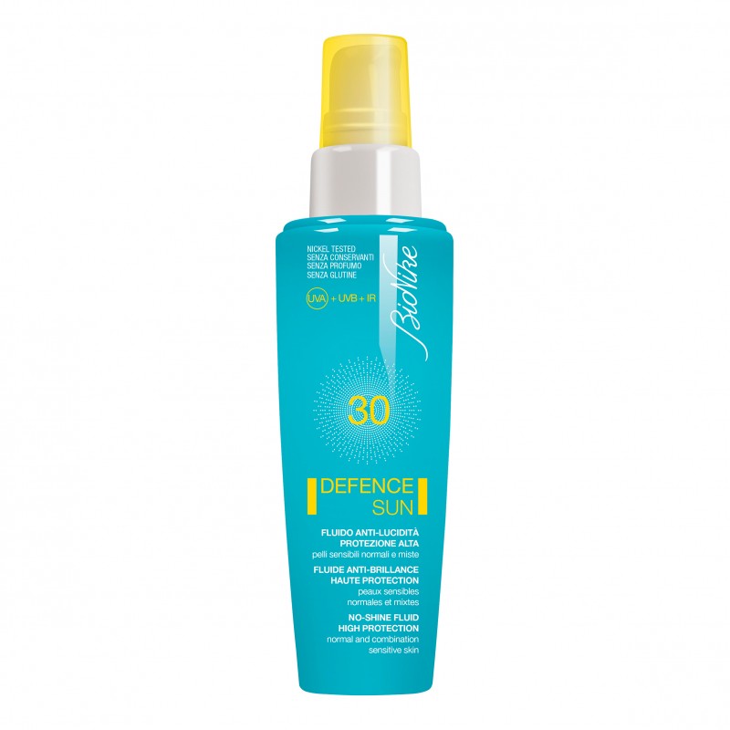 Bionike Defence Sun SPF30 Latte Fluido Anti-Lucidità - Protezione Solare Alta - 50 ml