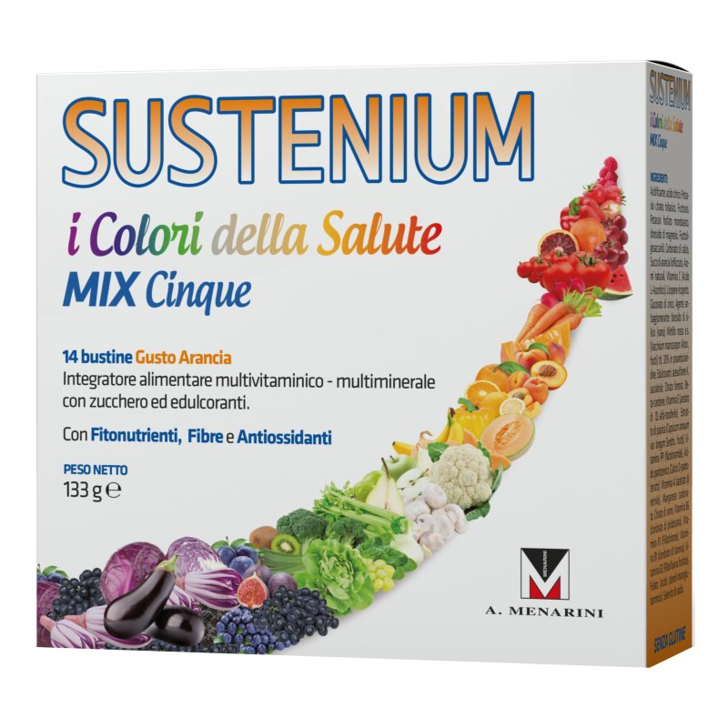 Sustenium i Colori della Salute Mix Cinque - Integratore multivitaminico e multiminerale - 14 Bustine