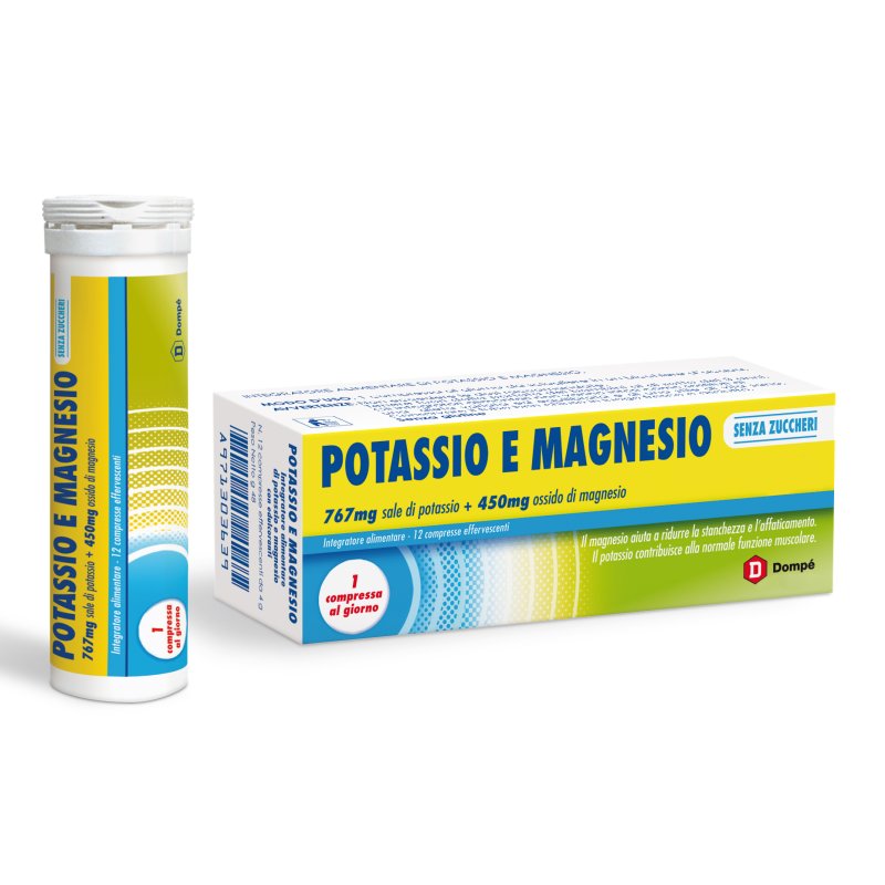 POTASSIO e MAGNESIO Bracco 12 Compresse Senza Zucchero