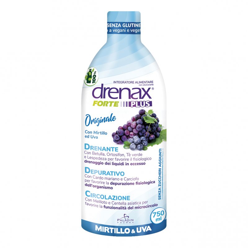 Drenax Forte Mirtillo Plus - Integratore alimentare drenante - 750 ml