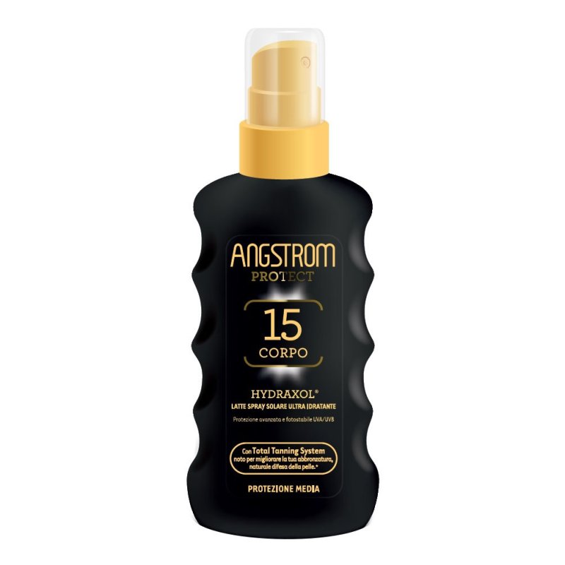 Angstrom Protect Latte Solare Spray Ultra Idratante SPF15 - Protezione solare bassa per il corpo - 175 ml