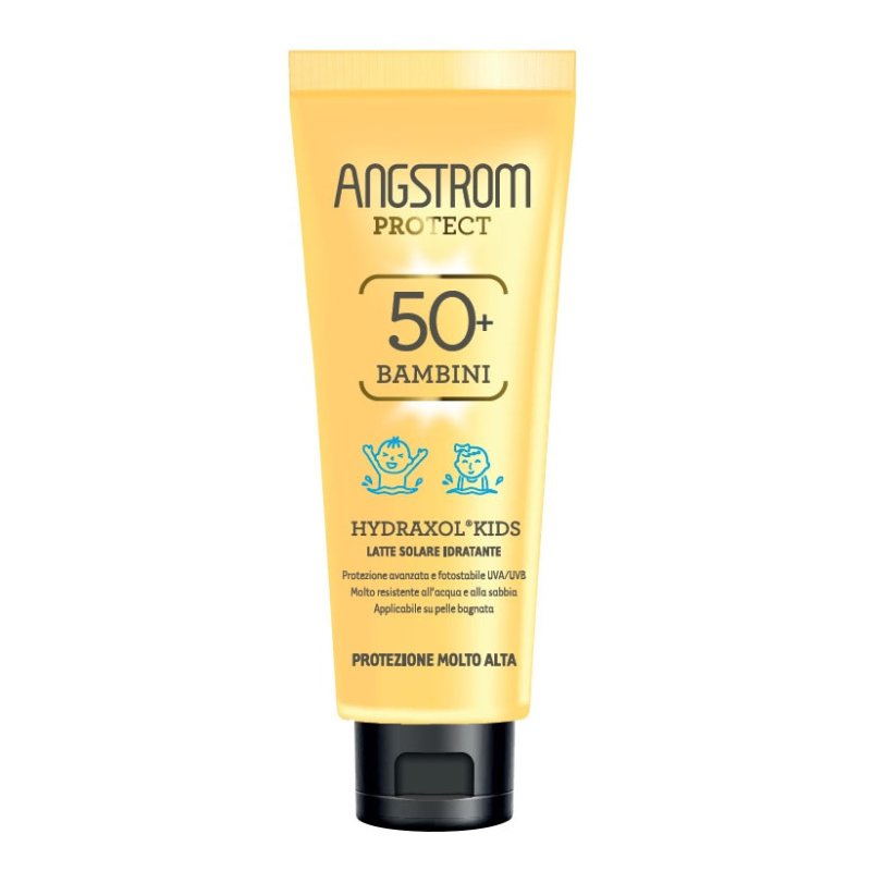 Angstrom Latte Solare Idratante Bambini SPF50+ - Protezione solare per bambini resistente all'acqua - 125 ml