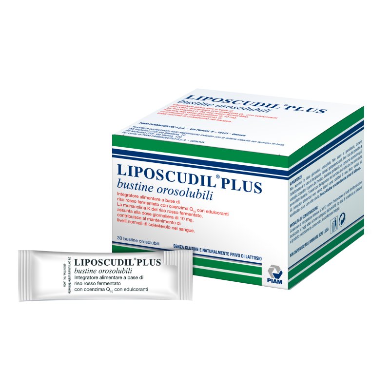 LIPOSCUDIL PLUS - Integratore per il controllo del colesterolo - 30 bustine orosolubili