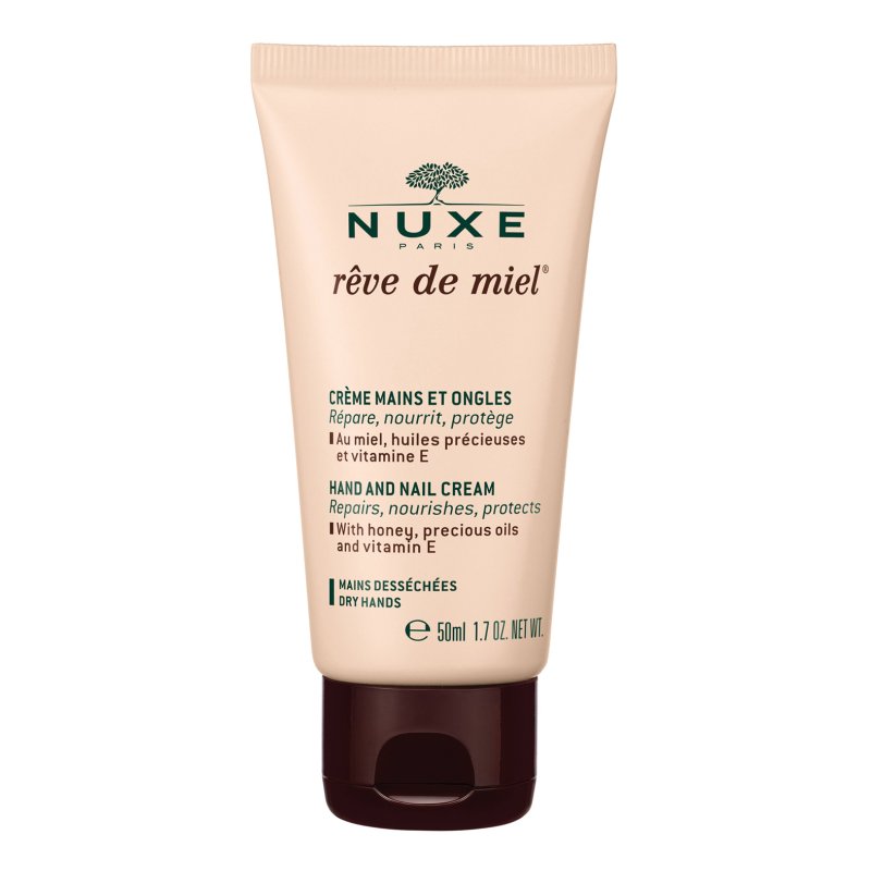 Nuxe Reve De Miel Crema Mani e Unghie - Crema nutriente e protettiva per mani secche - 50 ml