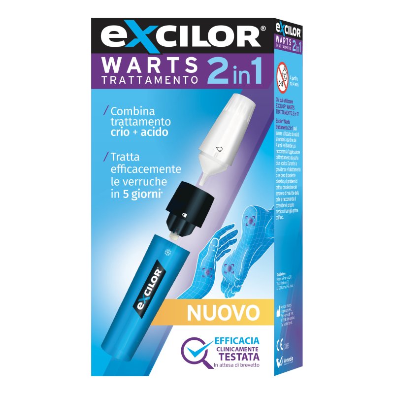 EXCILOR Warts Trattamento Crioterapia per Verruche 2 in 1