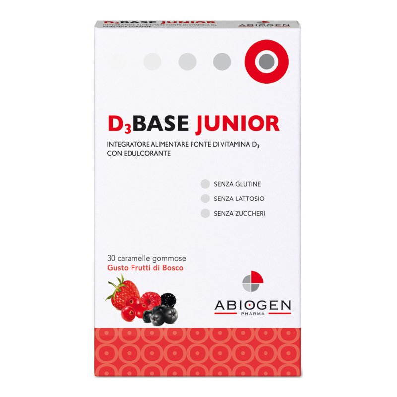 D3Base Junior 30 Caramelle Frutti di Bosco