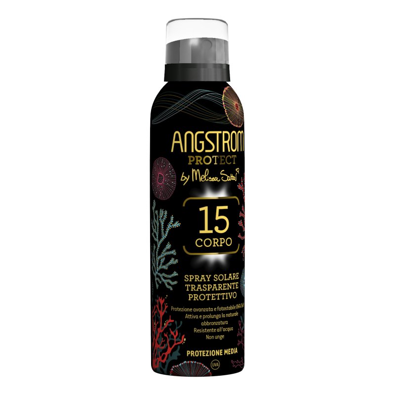 Angstrom Instadry Spray Trasparente Corpo SPF15 - Protezione Solare Media - 150 ml