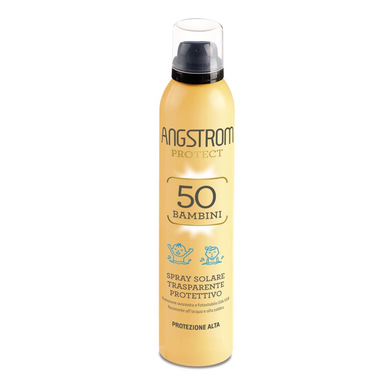 Angstrom Protect Instadry Spray Trasparente Bambini SPF50 - Protezione solare molto alta per bambini - 250 ml