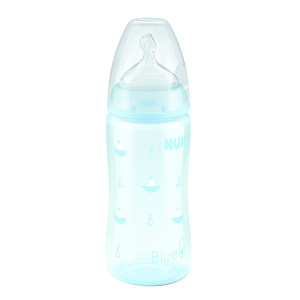 NUK Bib.R&B Sil.Blu 0-6m 300ml