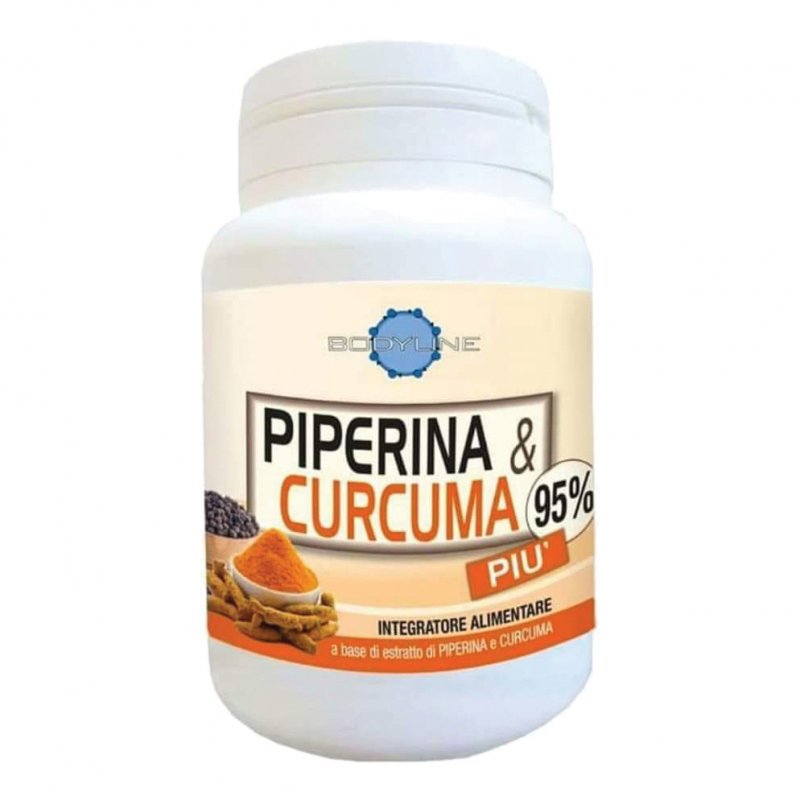 Piperina & Curcuma Più - Integratore antiossidante per il benessere gastrointestinale - 60 capsule