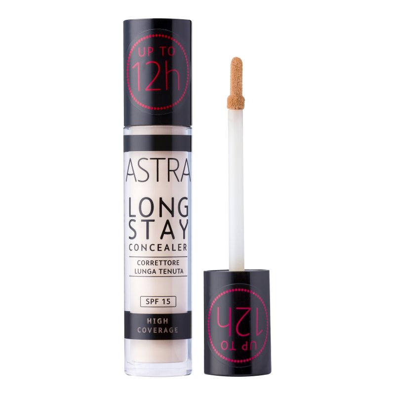 Astra Long Stay Concealer SPF15 Correttore 01C - Correttore ad alta coprenza - Colore Ivory