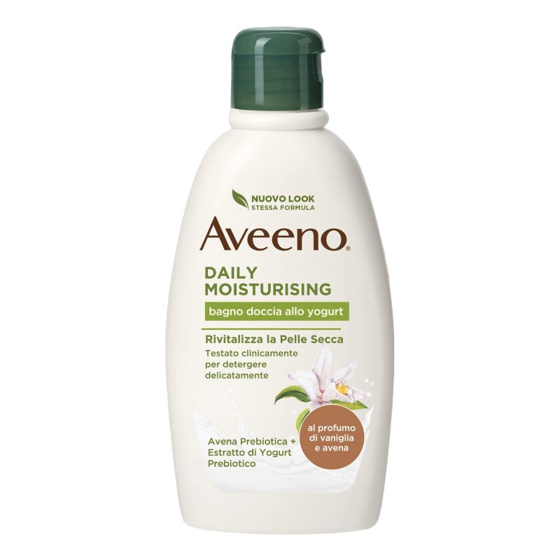 Aveeno Bagno Doccia Yogurt e Vaniglia - Bagnodoccia Idratante per pelle secca - 300 ml