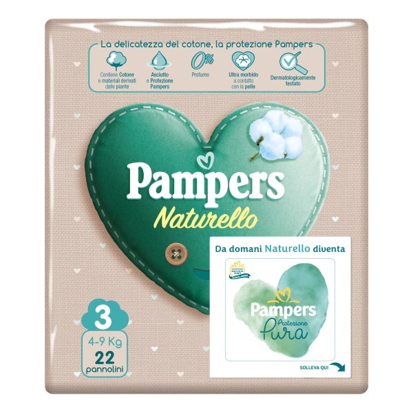 PAMPERS NATUR.3(4-9Kg)22pz