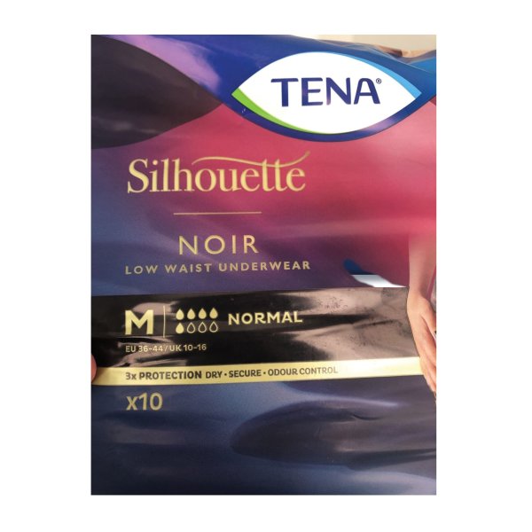 TENA SILHOUETTE Noir M 10pz